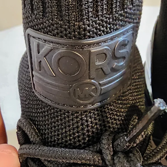 Michael Kors Skyler Knit Black Sock High-Top Women Sneakers 7.5 - Picture 9 of 12